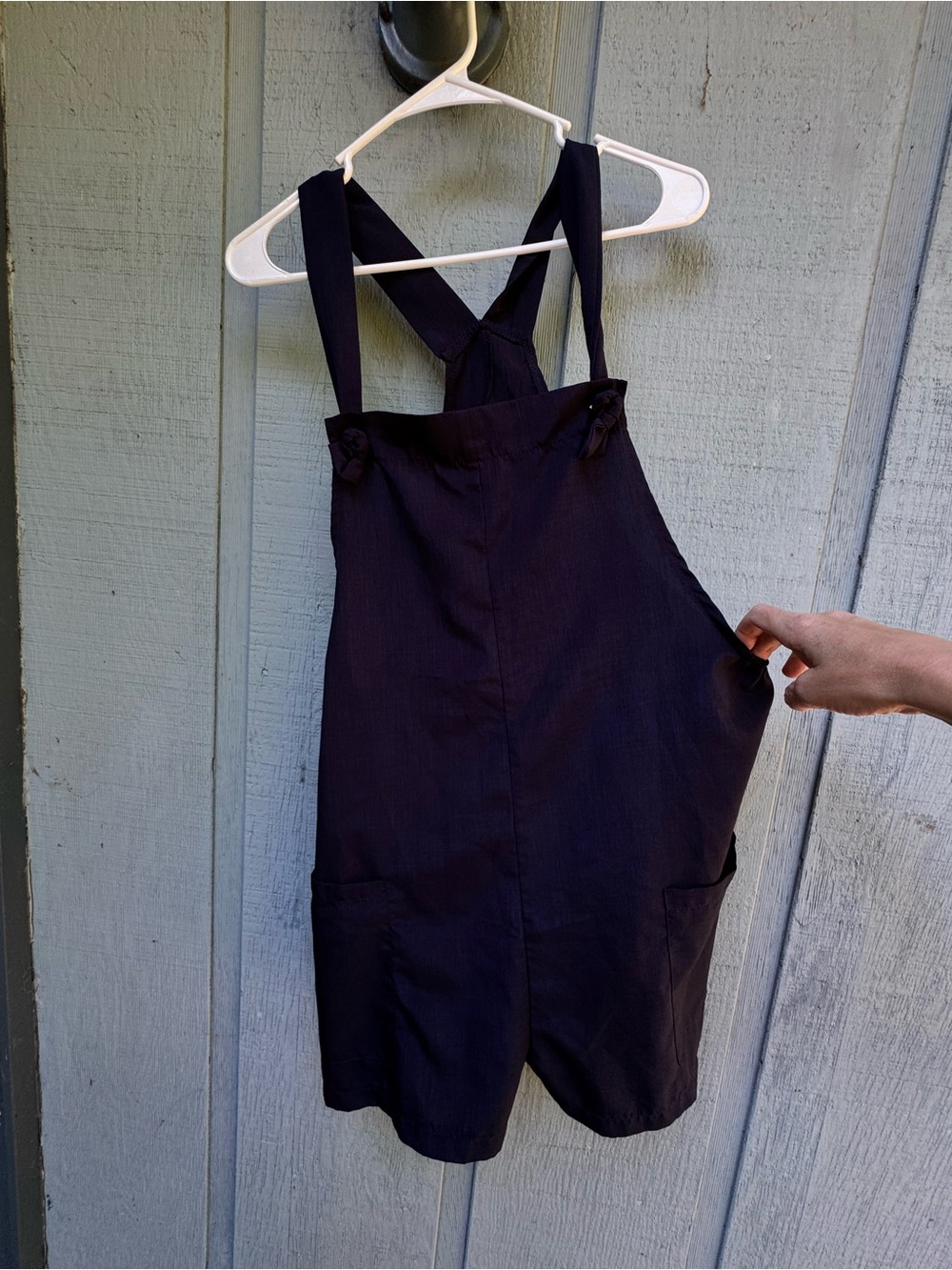 SHEIN black Casual coveralls
with Patch Pocket. This is BLACK